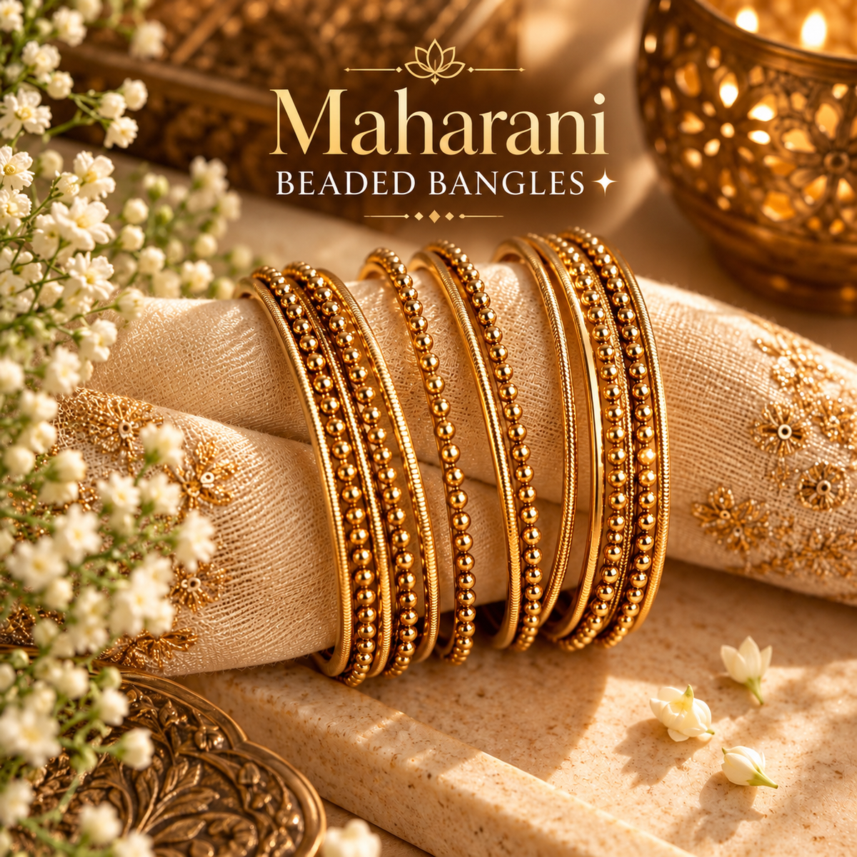 Rajsi & Maharani Indian Gold Bangles & Bangle Stacks