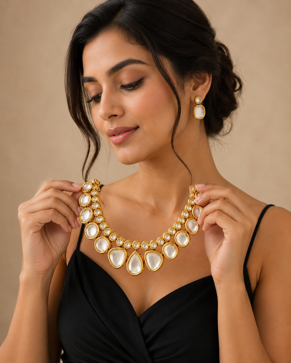 Golden Aura Kundan Set