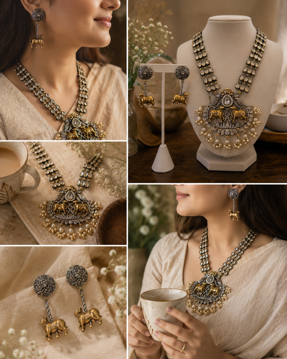 GauHaar Oxidised Dream Set