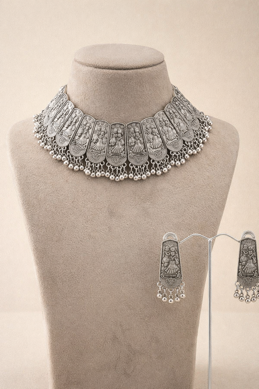 Temple Tales Oxidised Silver Set