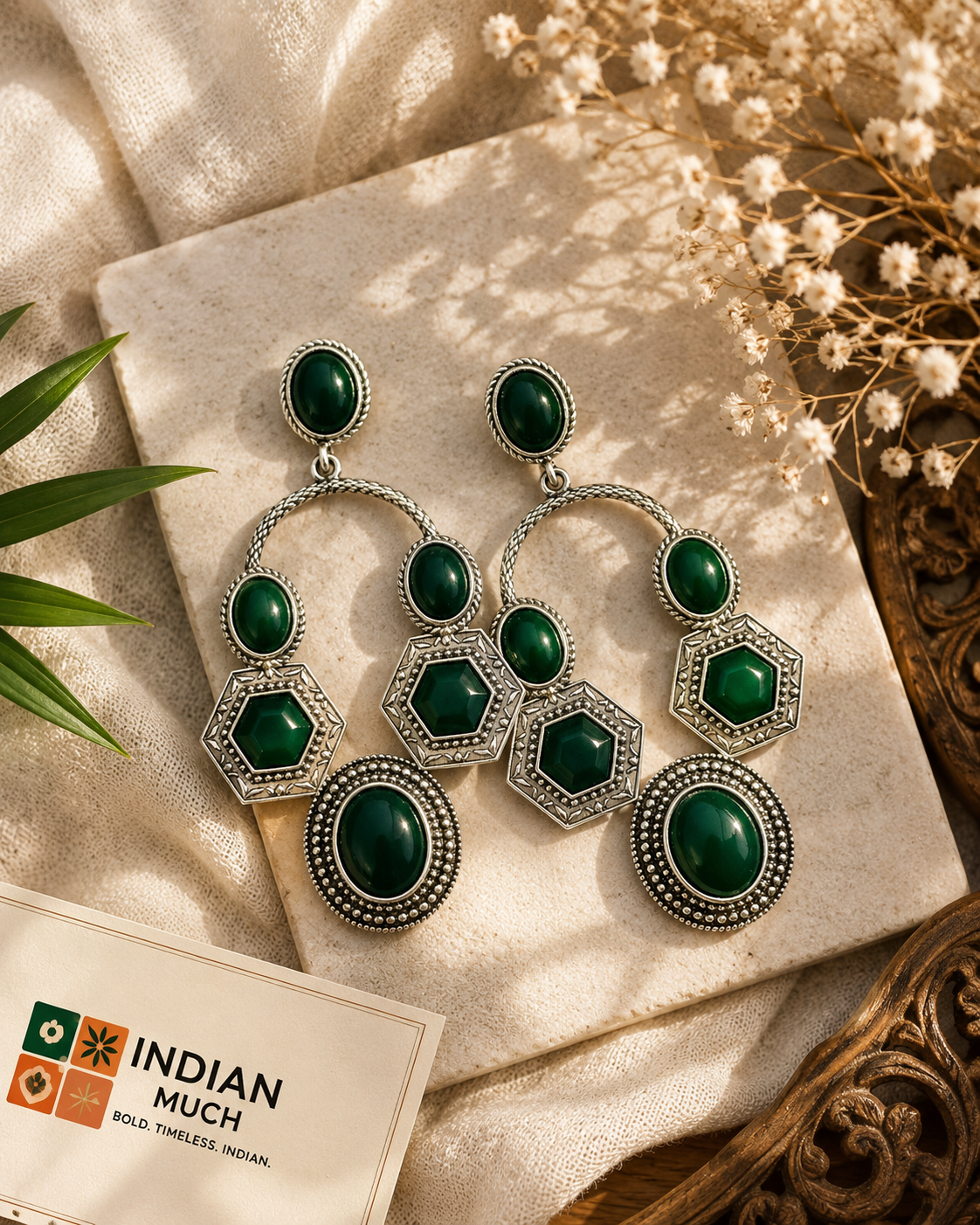 Jaipur Jade Earrings