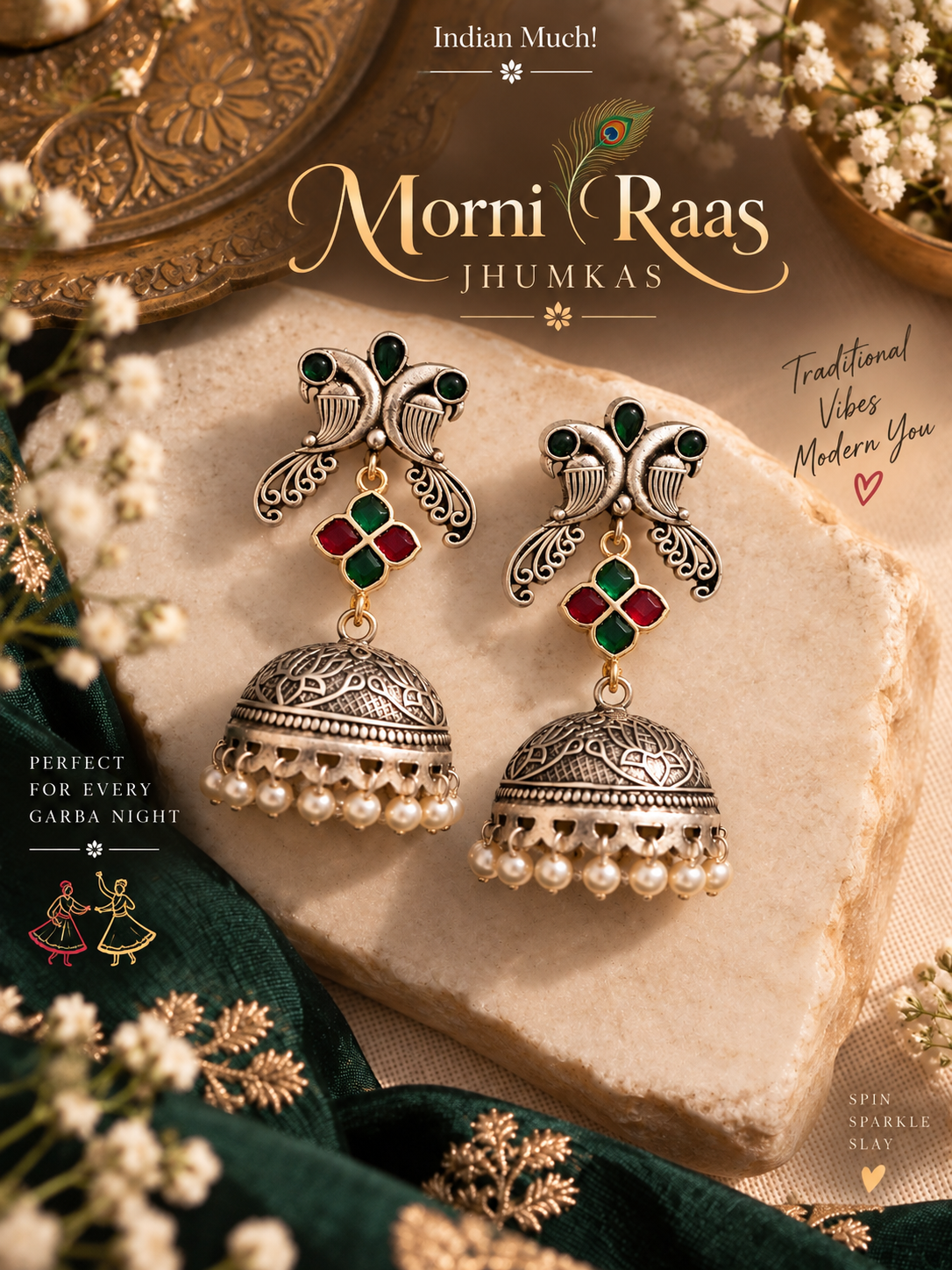 Morni Raas Jhumkas