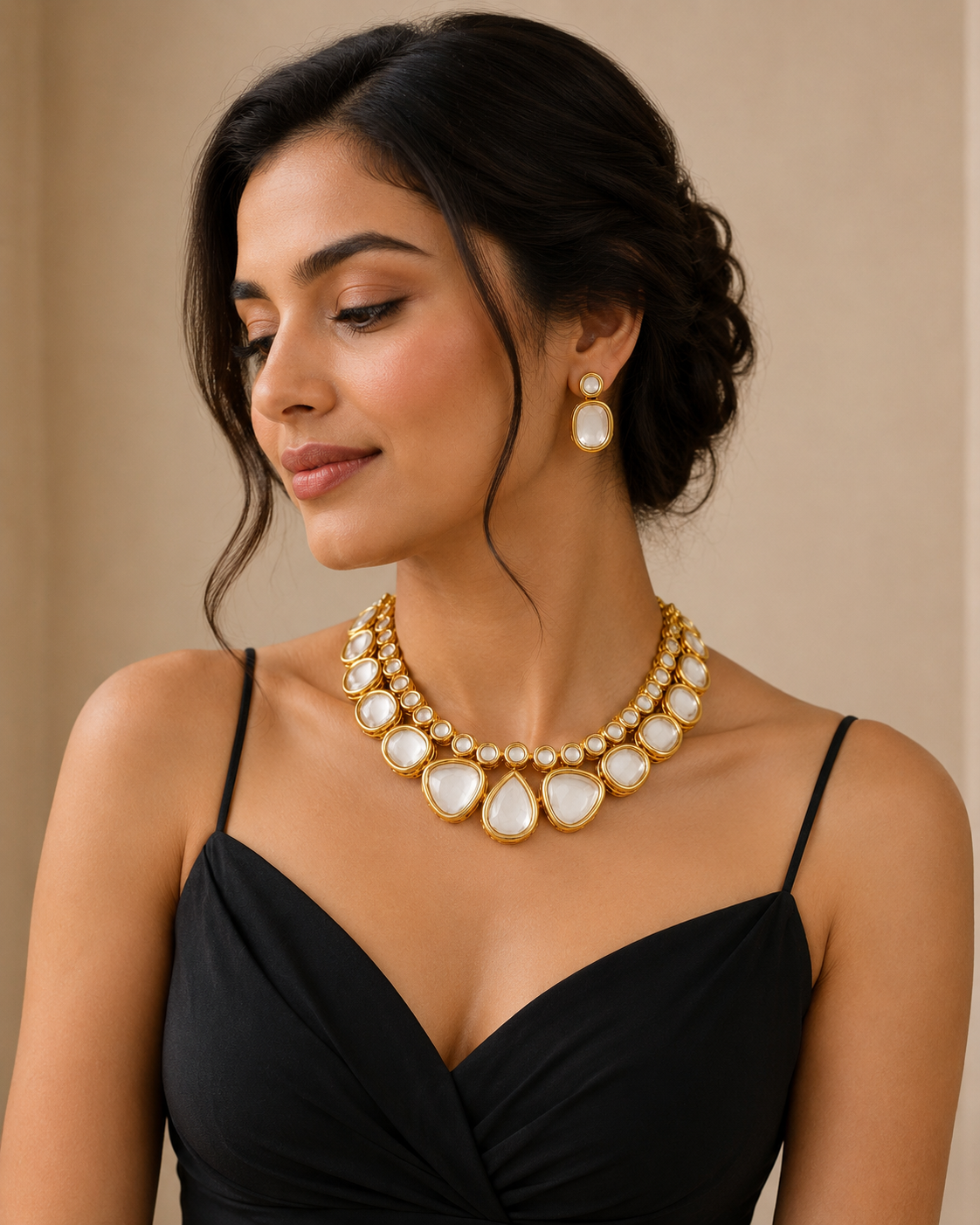 Golden Aura Kundan Set