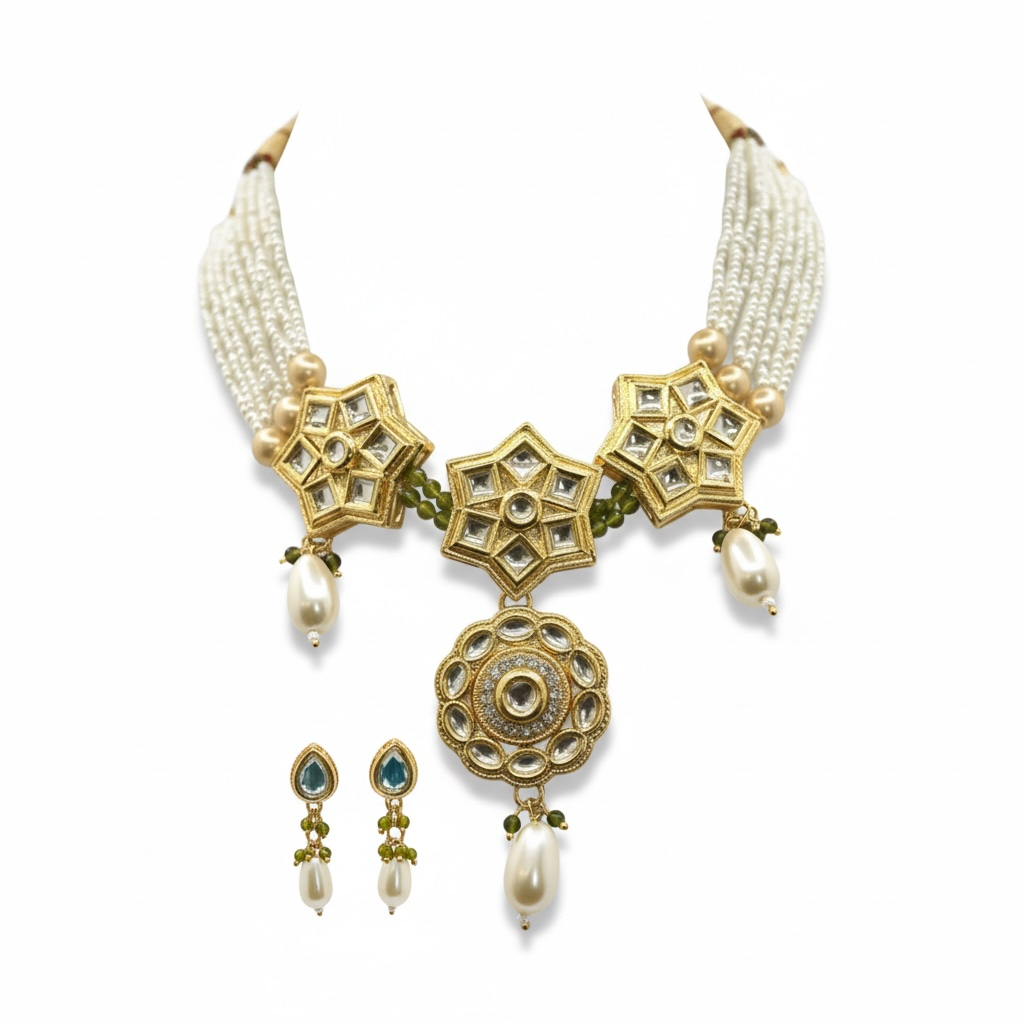 Gul Moti Kundan Set