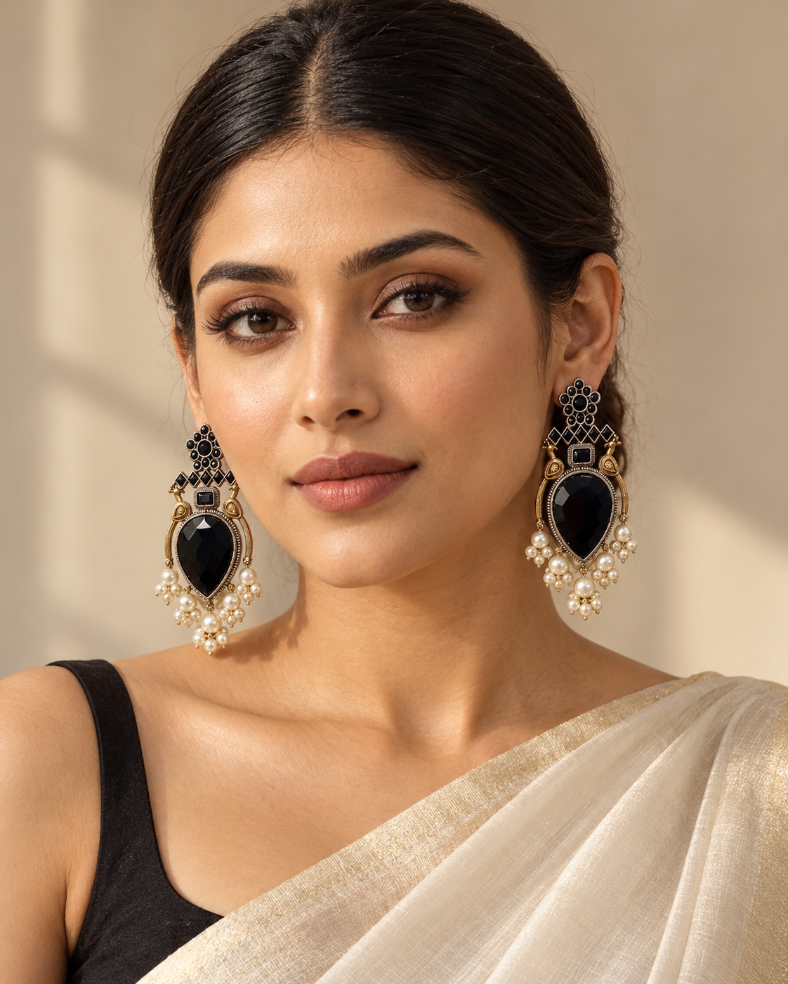 Aaina Pearl Statement Earrings