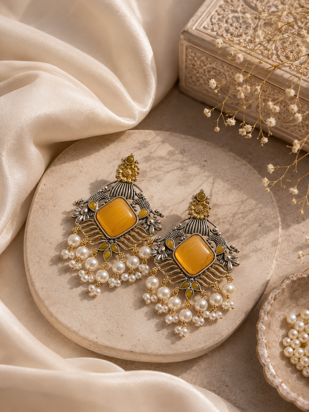 Sunheri Bloom & Pankhuri Earrings