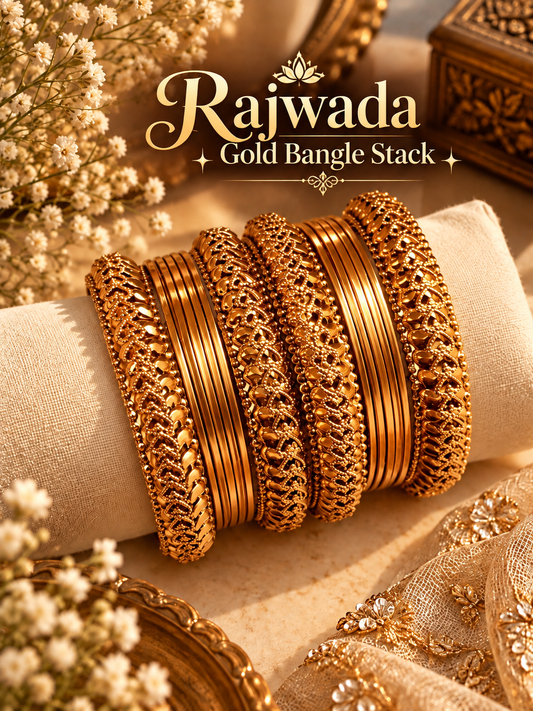 Rajwada Indian Gold Bangles & Bangle Stacks