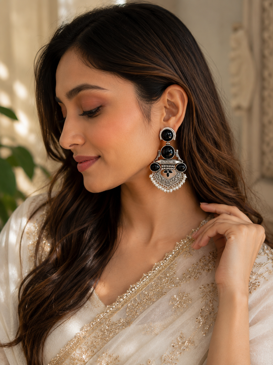 Surya Raga and Midnight Melody Earrings
