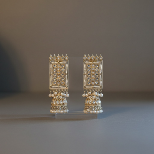 Ivory Noor Jhumkas