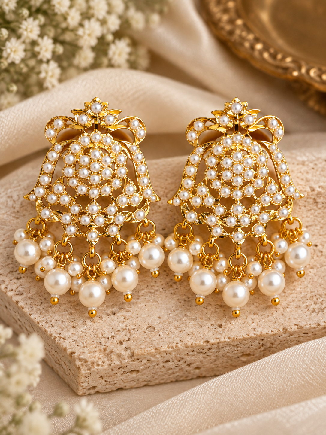 Moti Jharokha Necklace Set