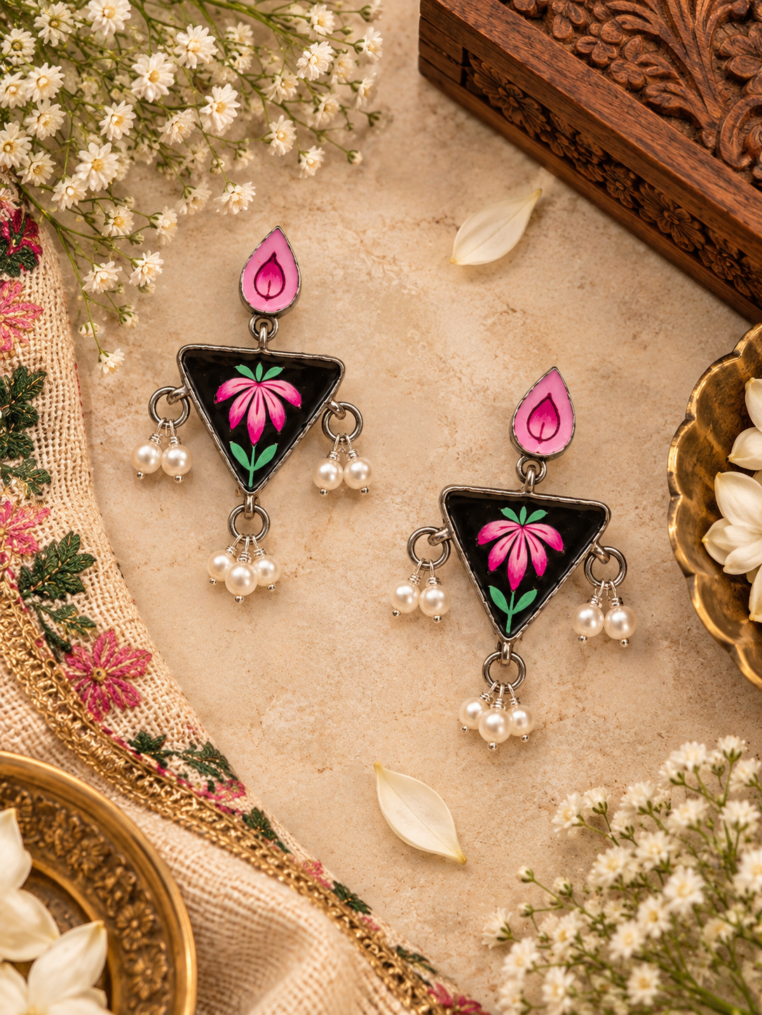Gulbahar Enamel Earrings