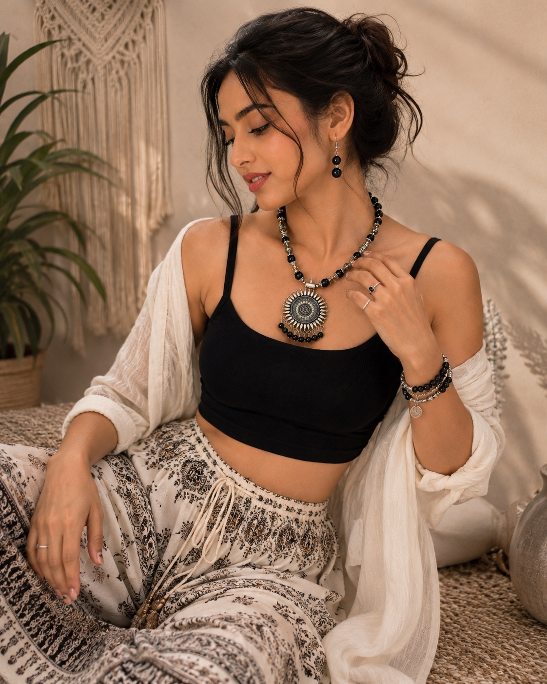 Noorah Oxy Silver Set