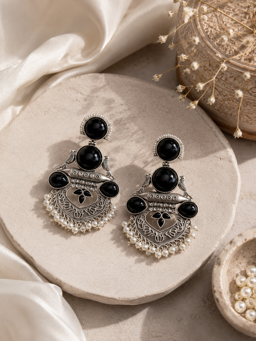 Surya Raga and Midnight Melody Earrings