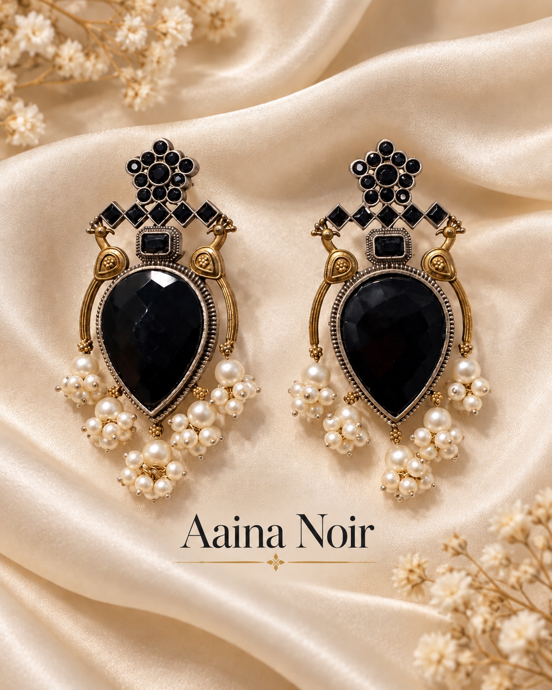 Aaina Pearl Statement Earrings