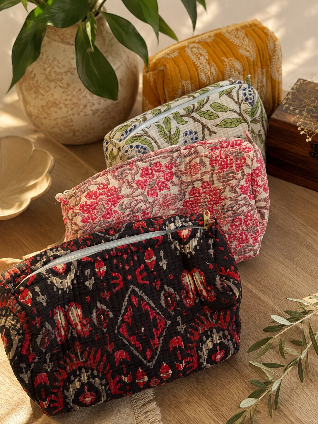 Pink City Trio Pouches