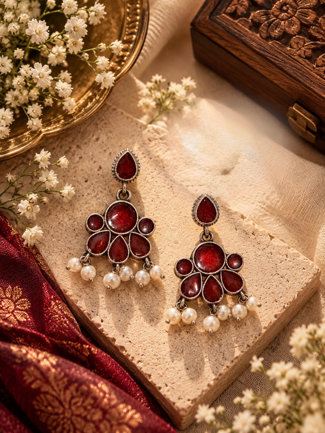 Rangmahal Enamel Earrings