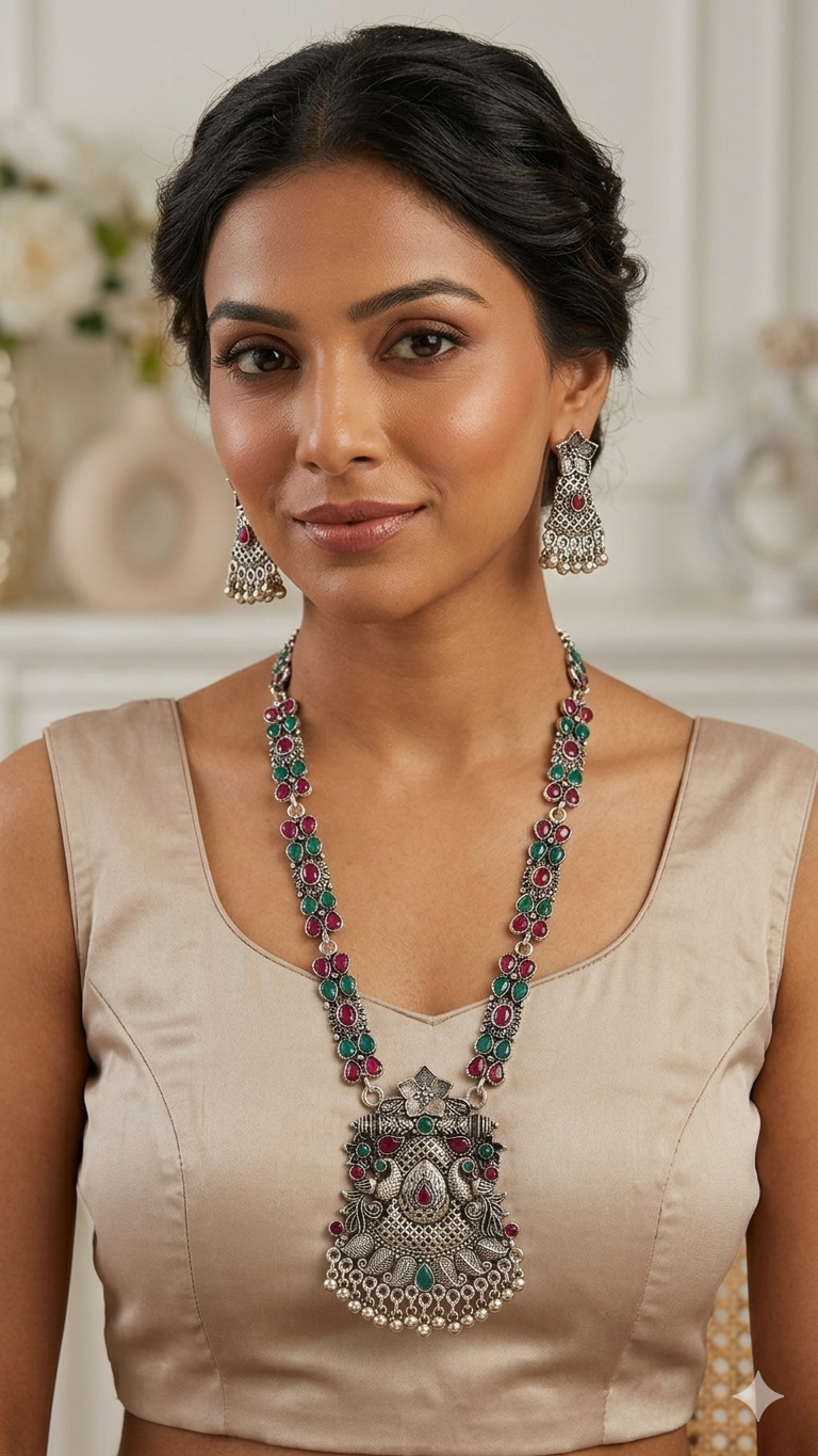 Noor Oxi Silver Set