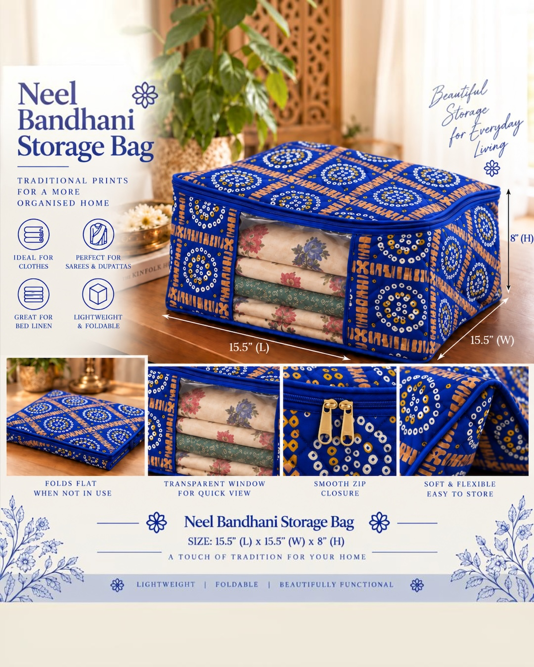 Bandhani Storage Bags