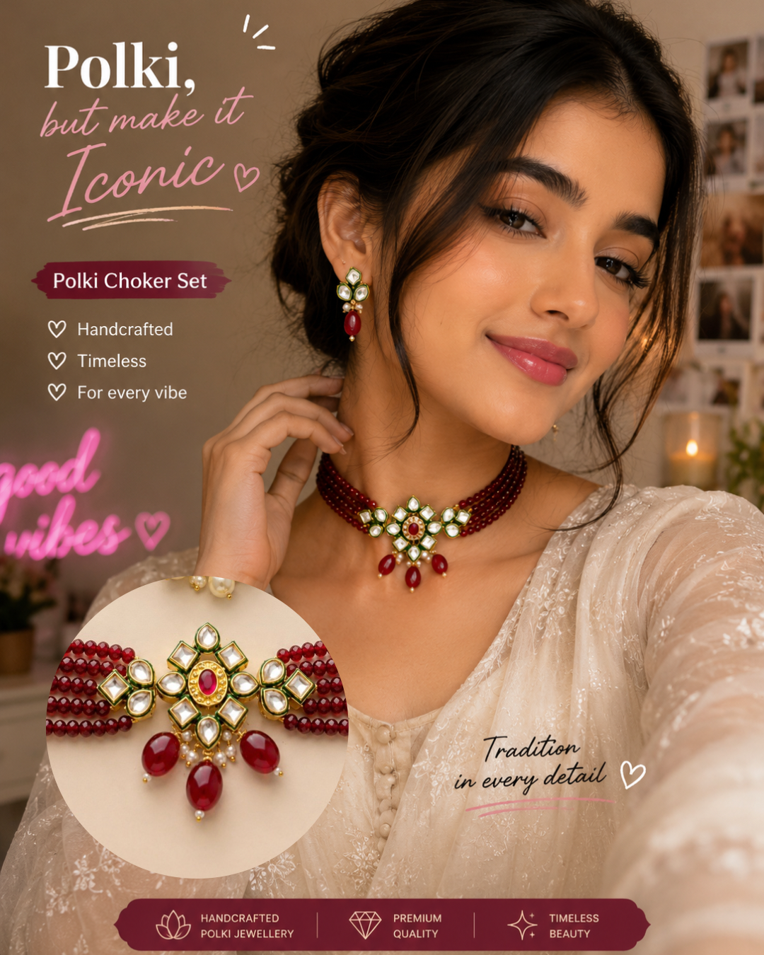 Polki Choker Set