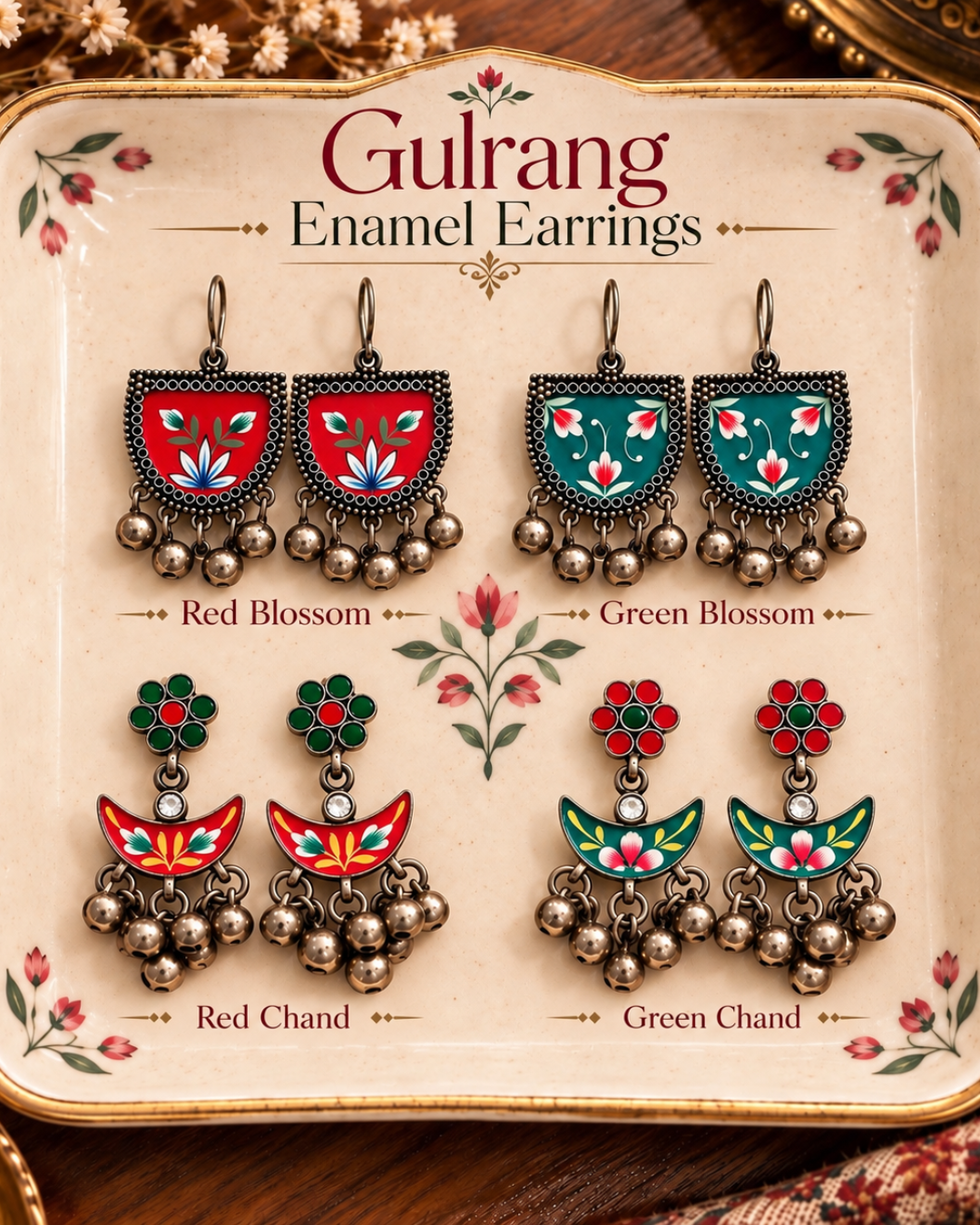 Gulrang Enamel Earrings