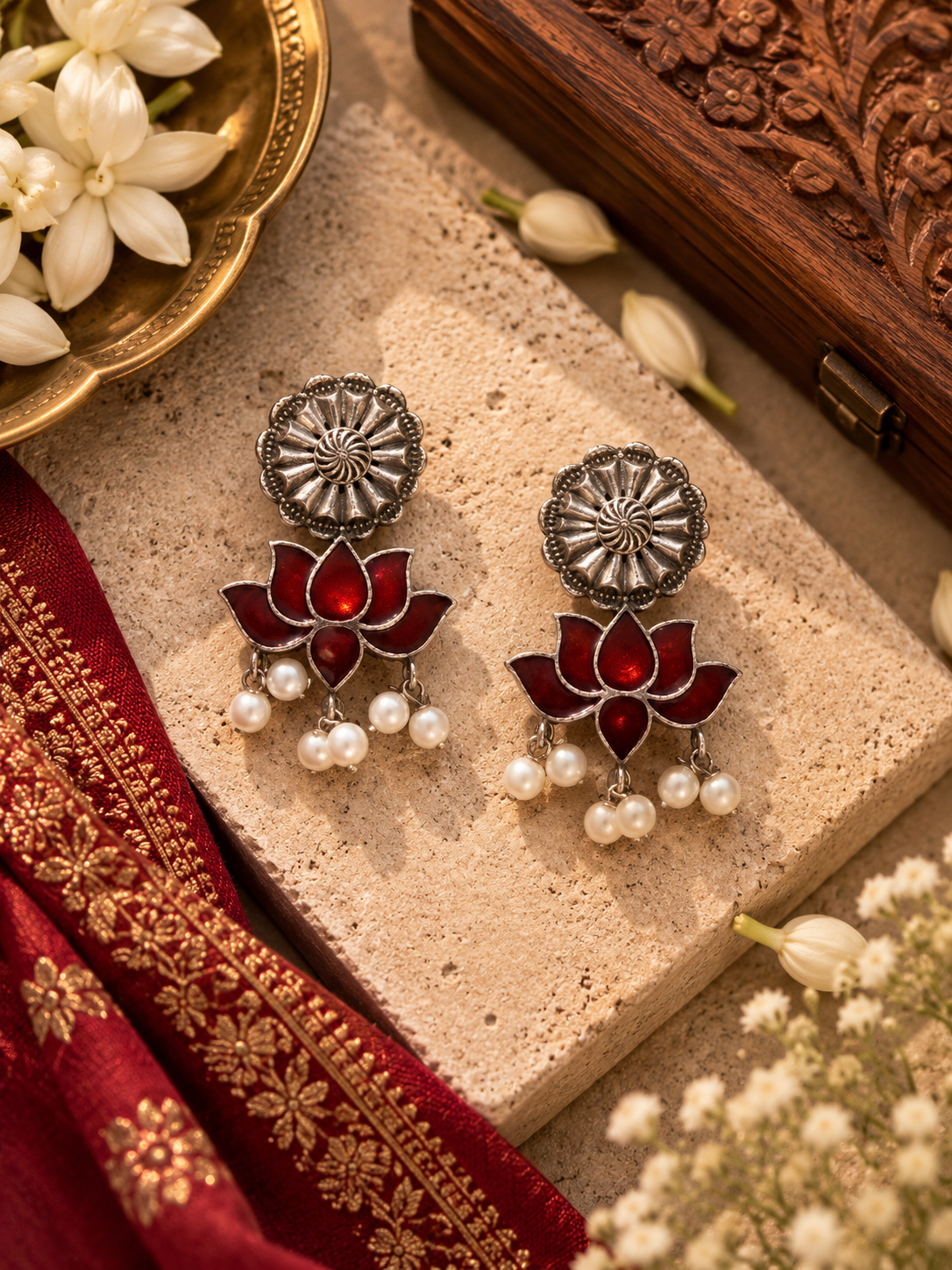 Rangmahal Enamel Earrings