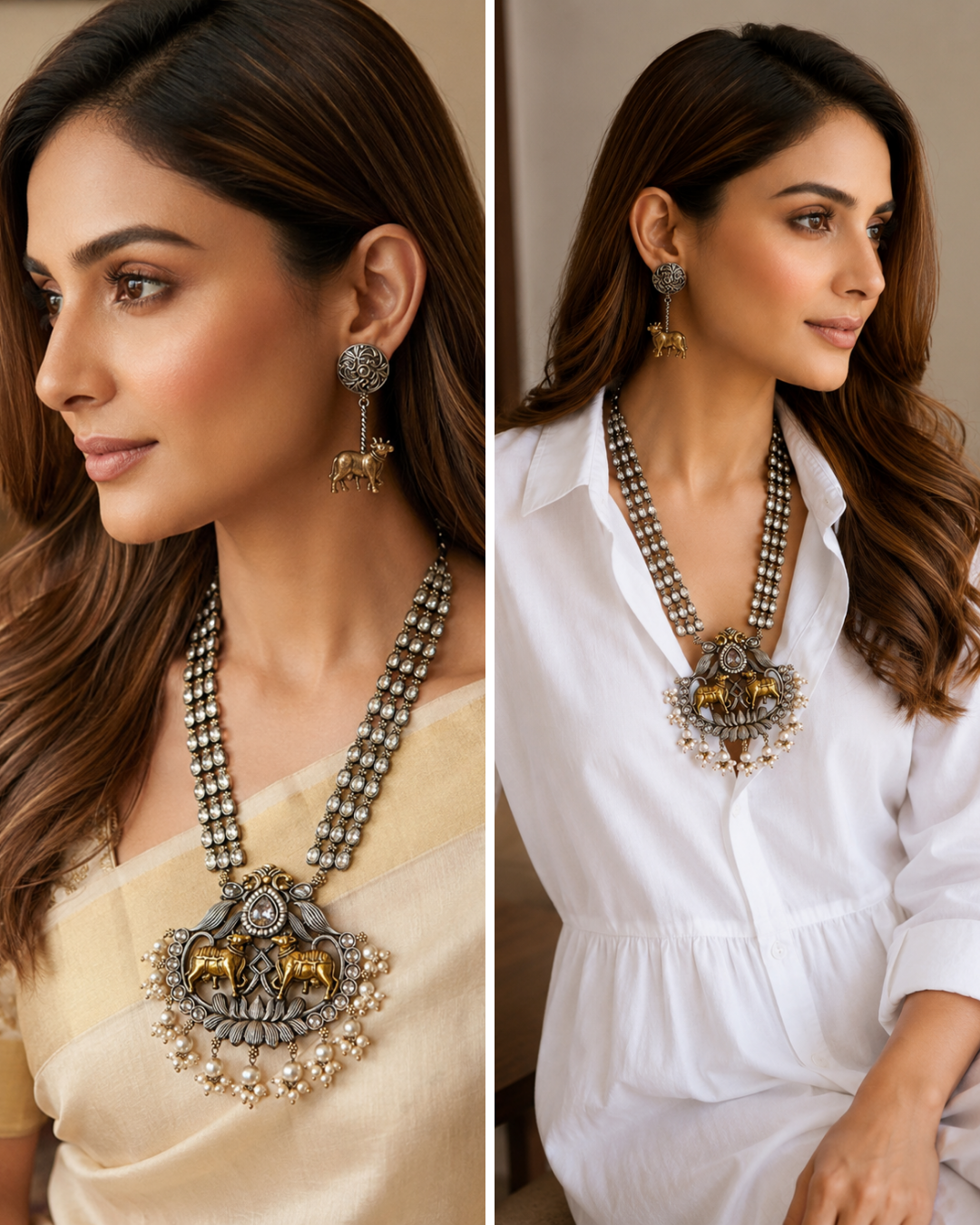 GauHaar Oxidised Dream Set
