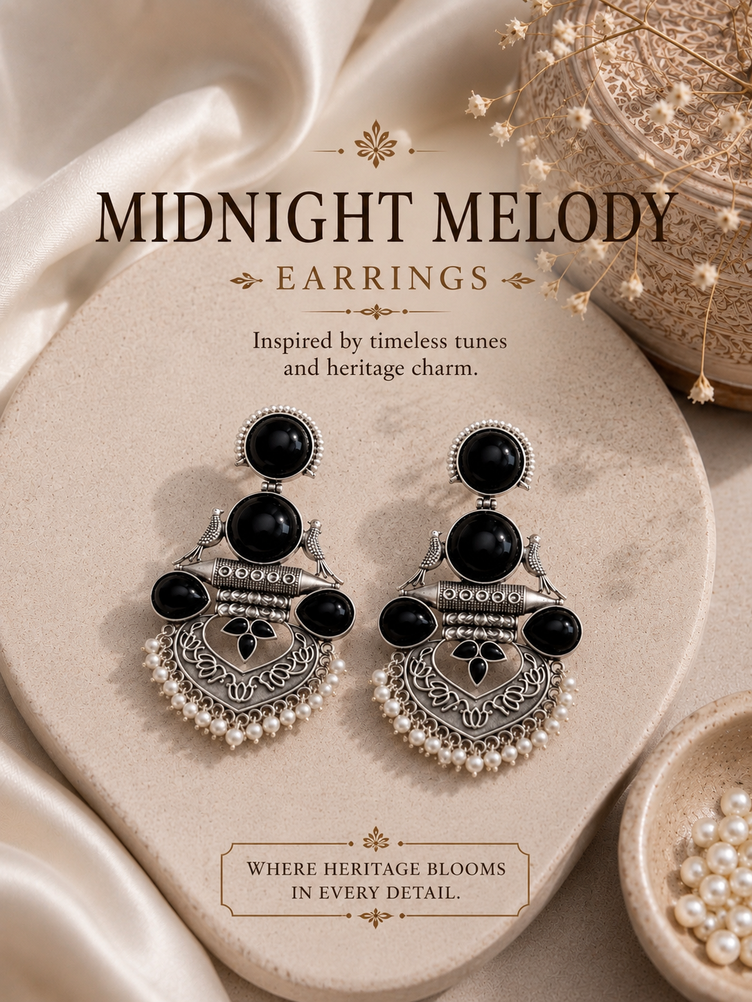 Surya Raga and Midnight Melody Earrings