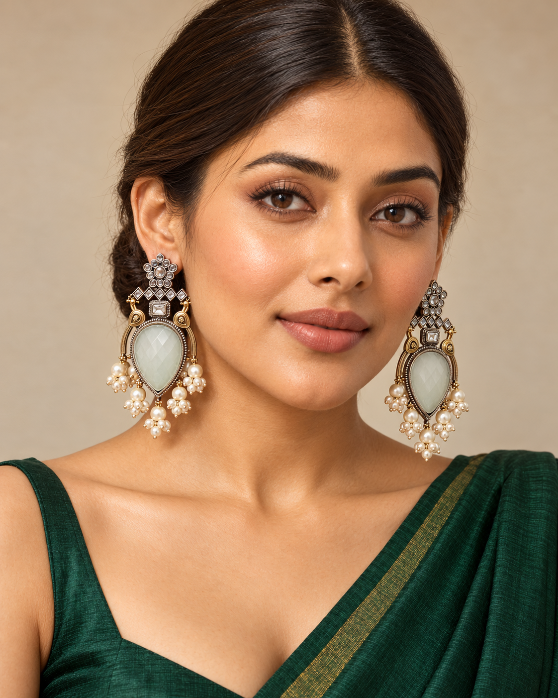 Aaina Pearl Statement Earrings