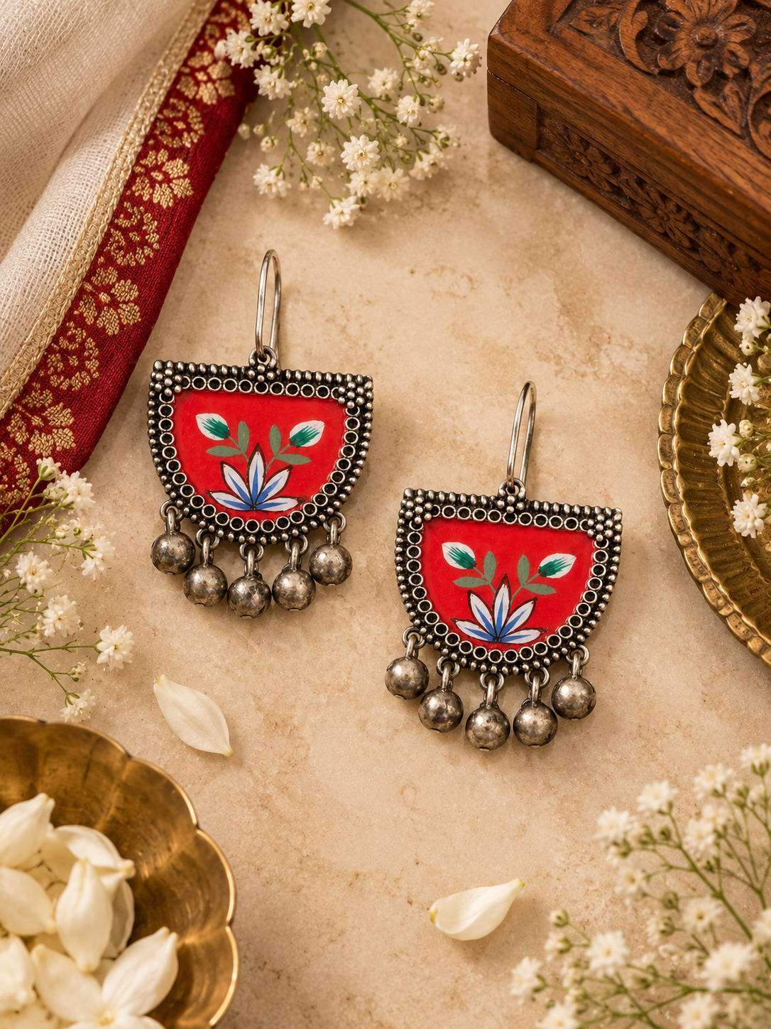 Gulrang Enamel Earrings