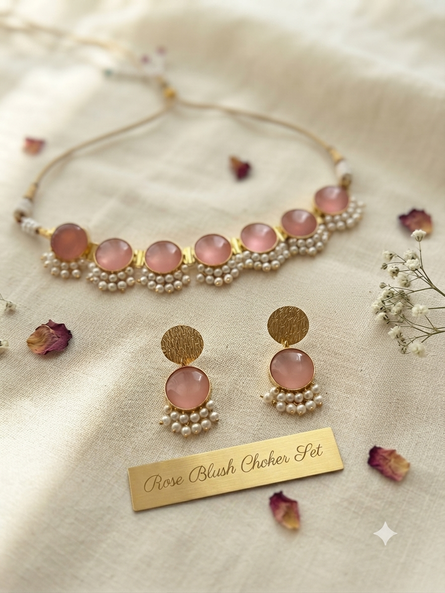 Rose Blush Choker Set