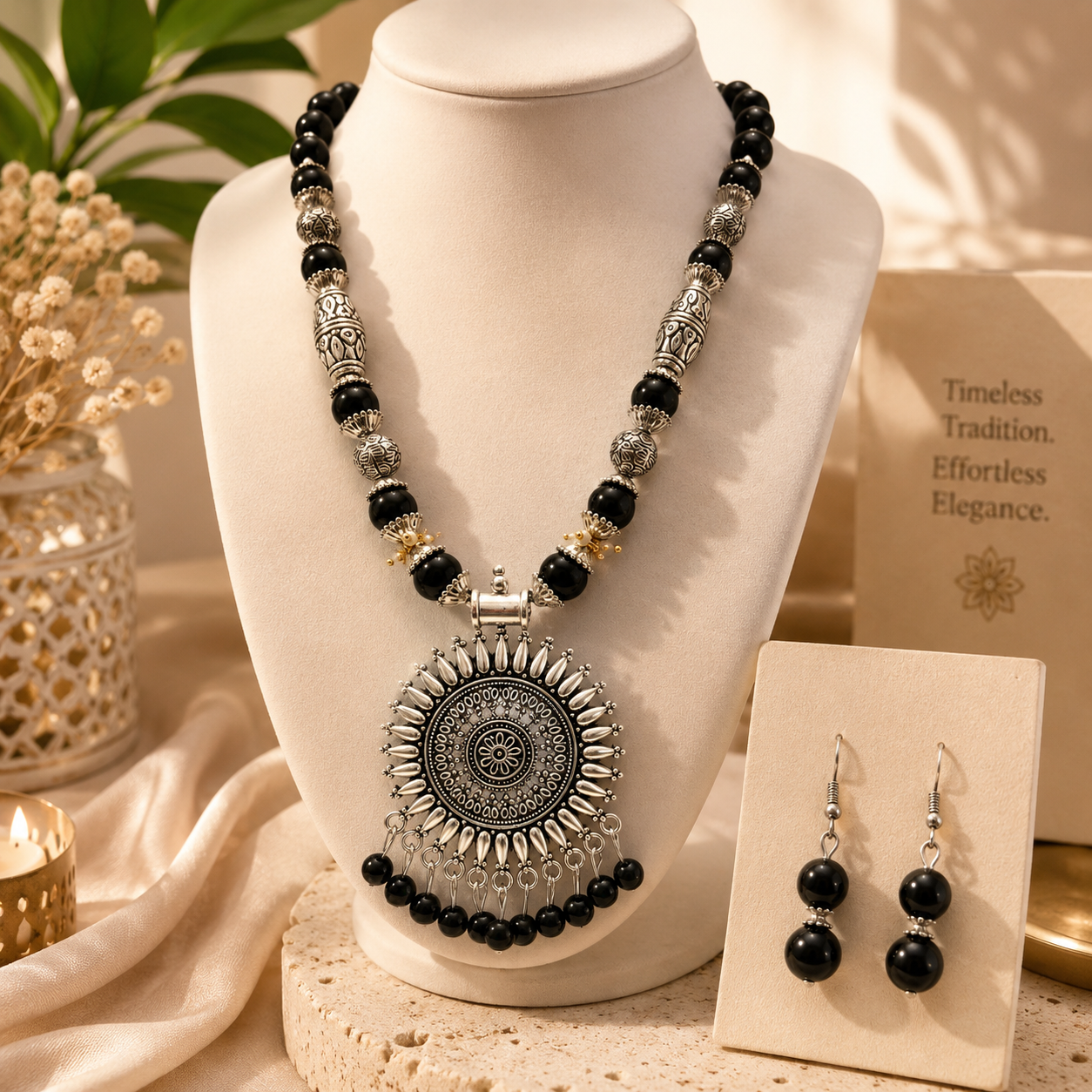 Noorah Oxy Silver Set