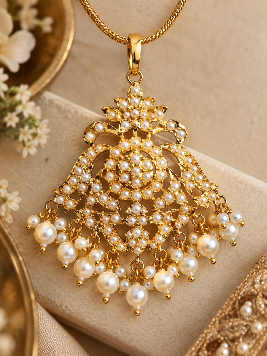 Moti Jharokha Necklace Set