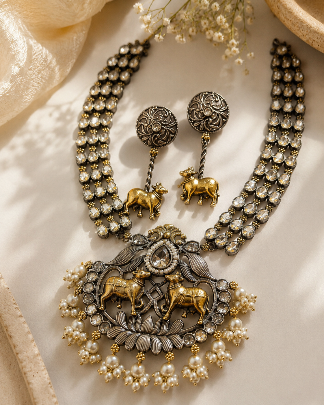 GauHaar Oxidised Dream Set