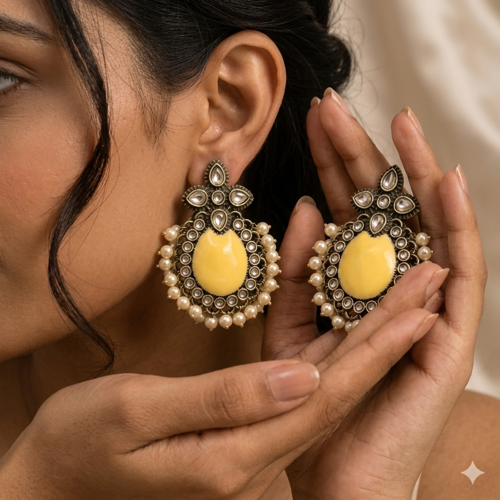 Zariya glow Kundan earrings