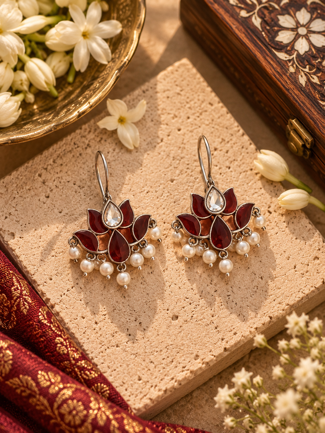 Rangmahal Enamel Earrings