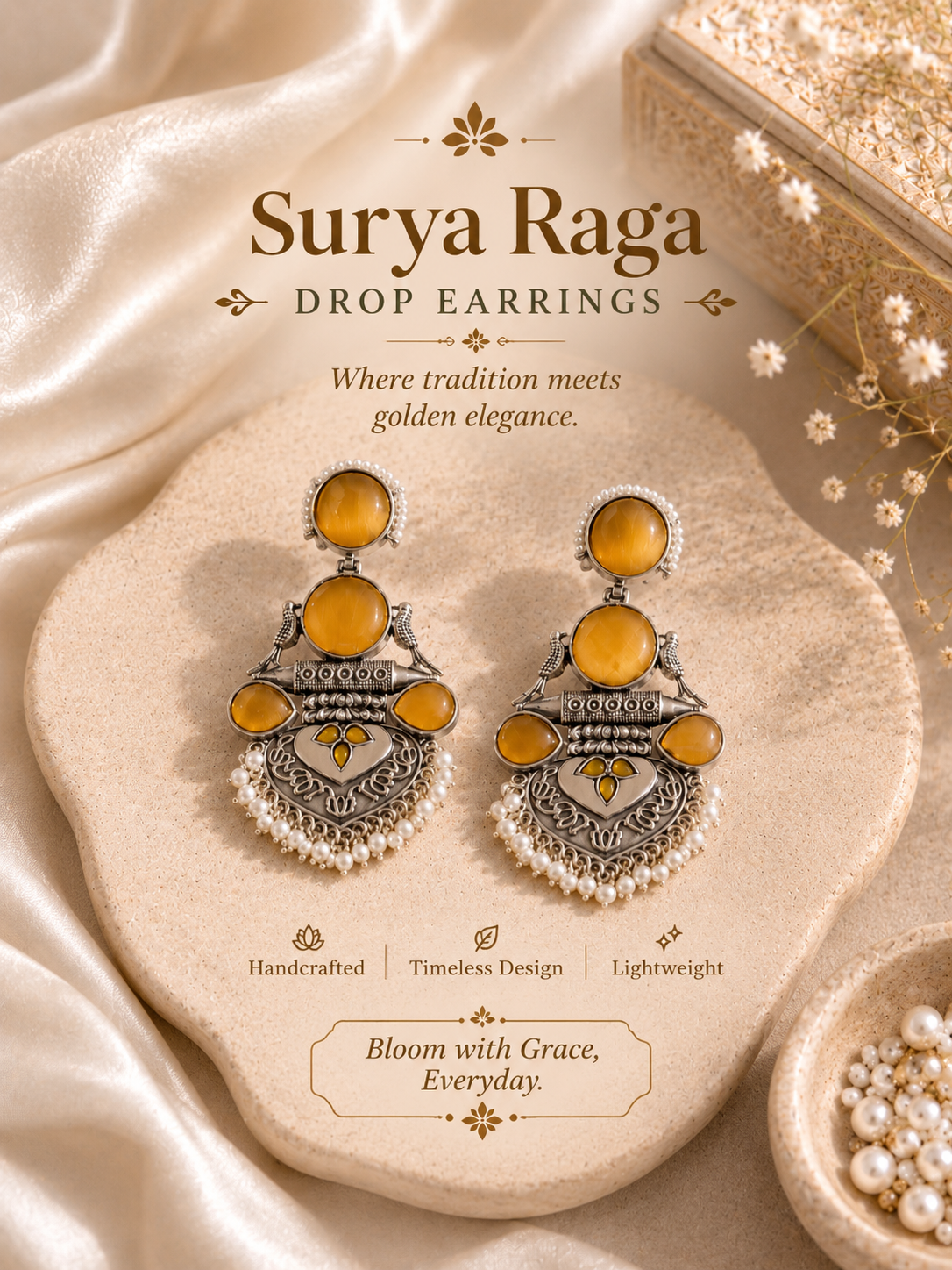 Surya Raga and Midnight Melody Earrings