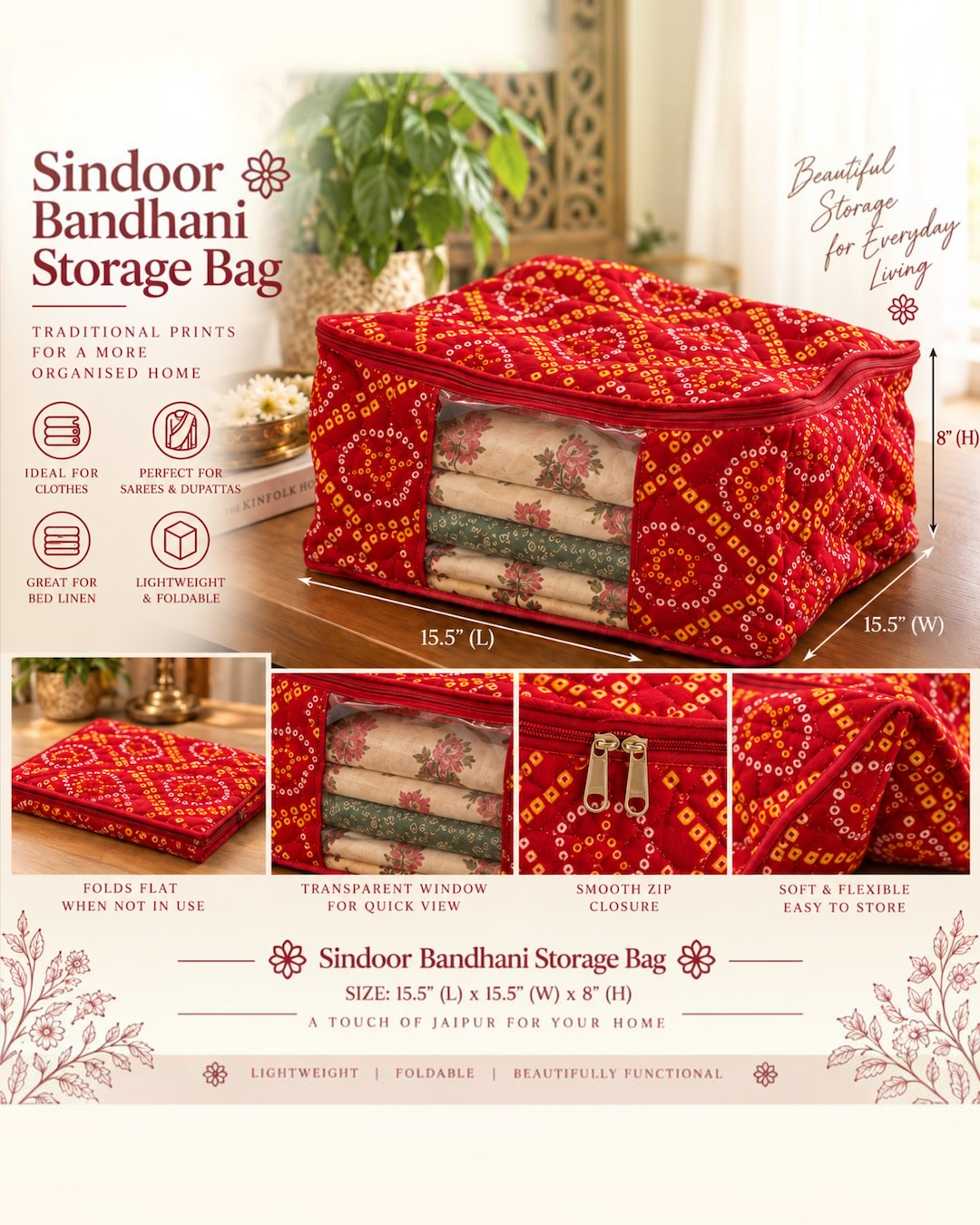 Bandhani Storage Bags