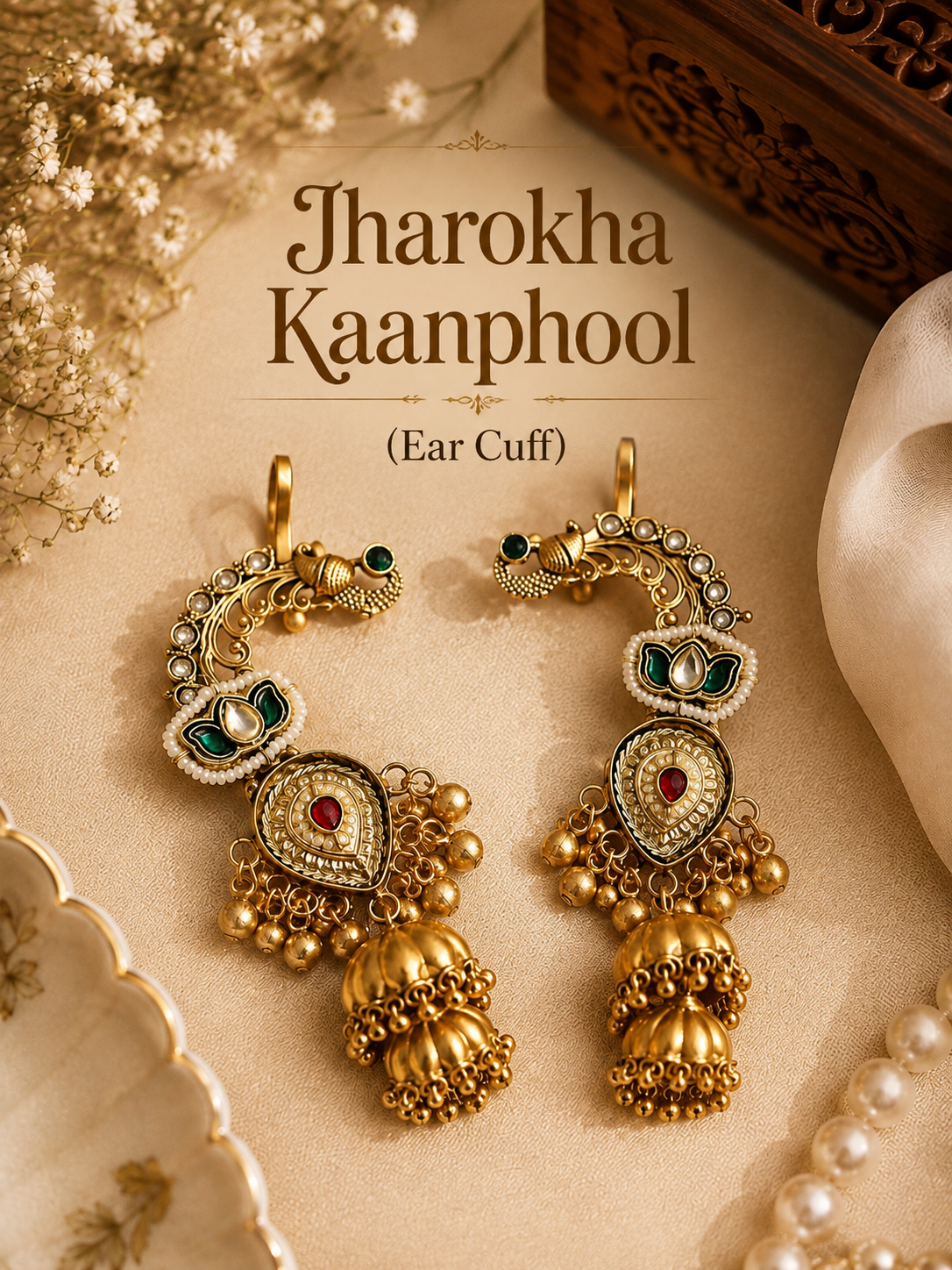 Jharokha Kaanphool Ear Cuffs