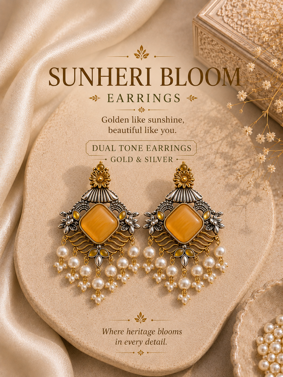 Sunheri Bloom & Pankhuri Earrings