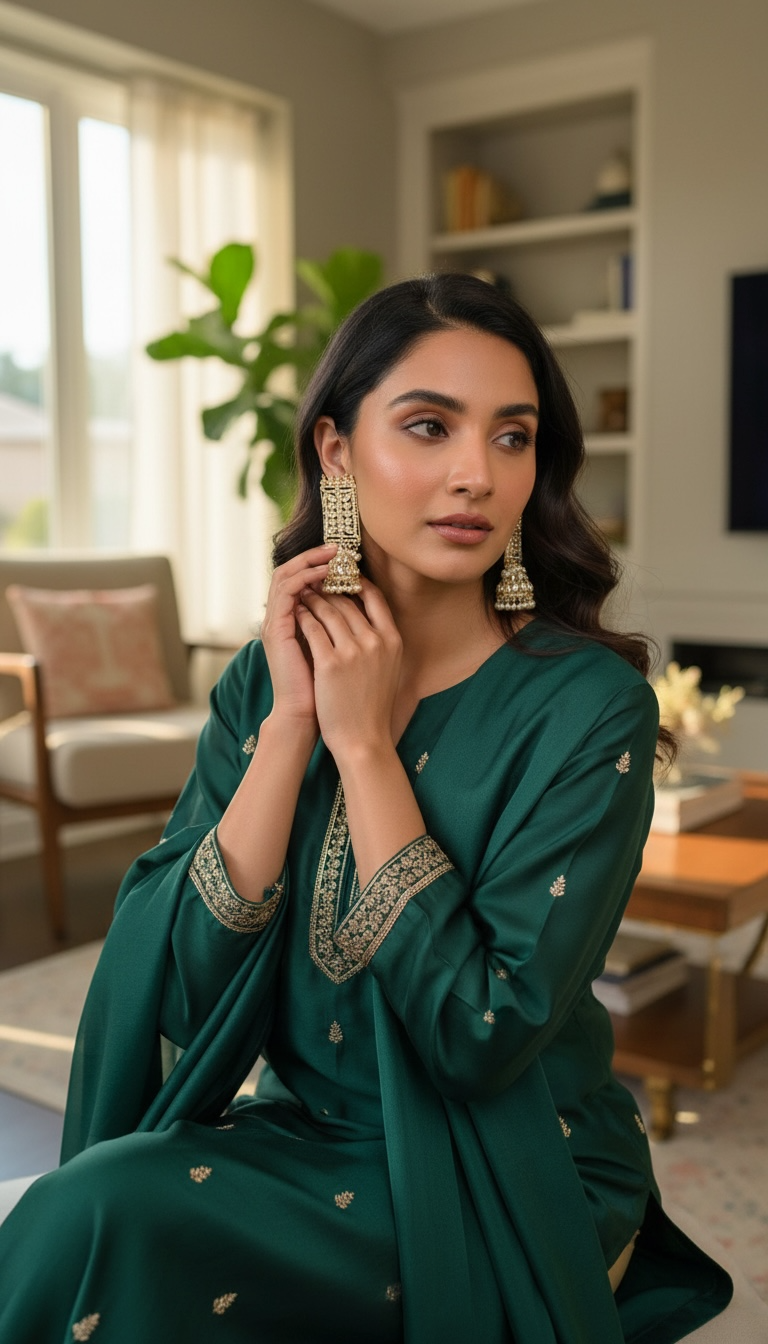 Ivory Noor Jhumkas