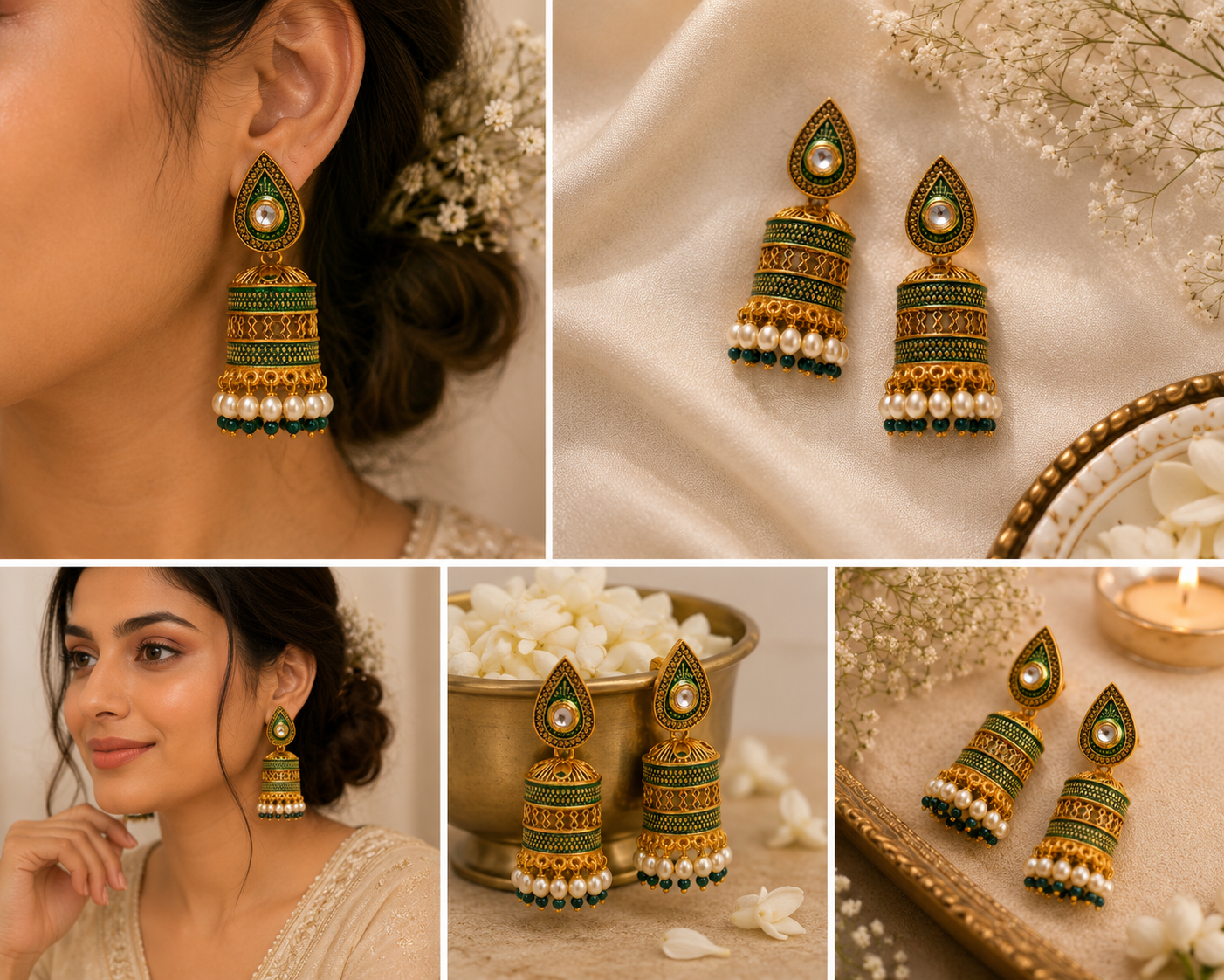 Panna Pearl Jhumkas