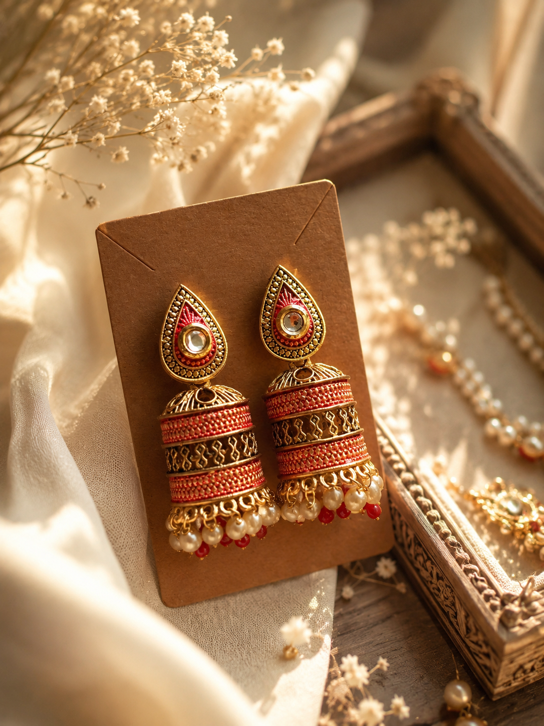 Panna Pearl Jhumkas