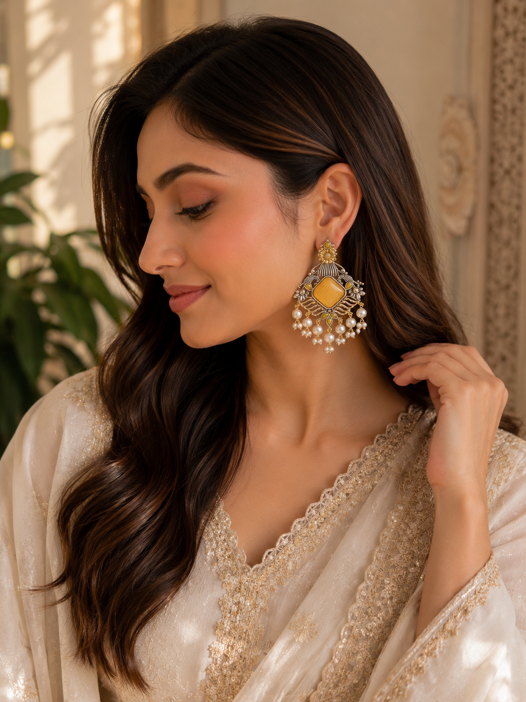 Sunheri Bloom & Pankhuri Earrings