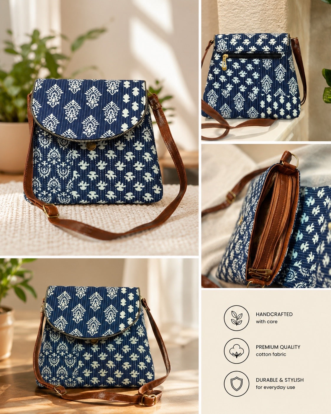 Indigo Meadow Bag