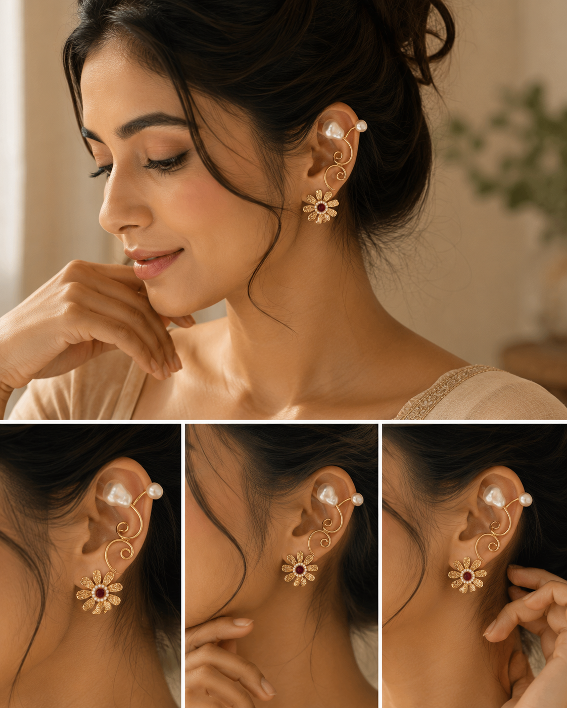 Red Bloom Earrings
