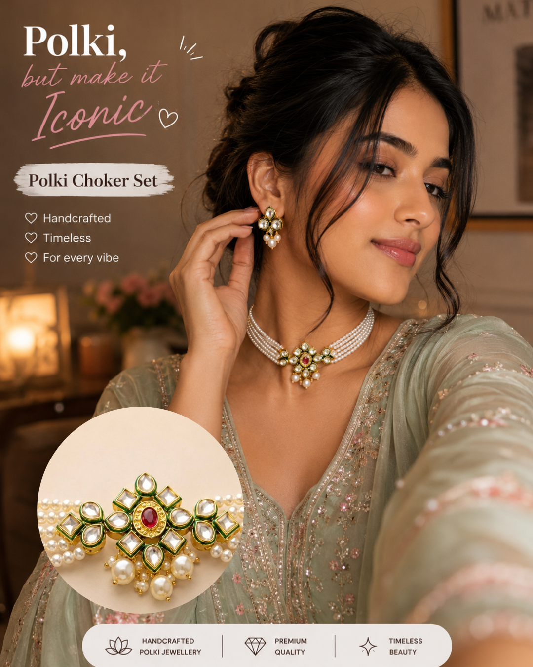 Polki Choker Set