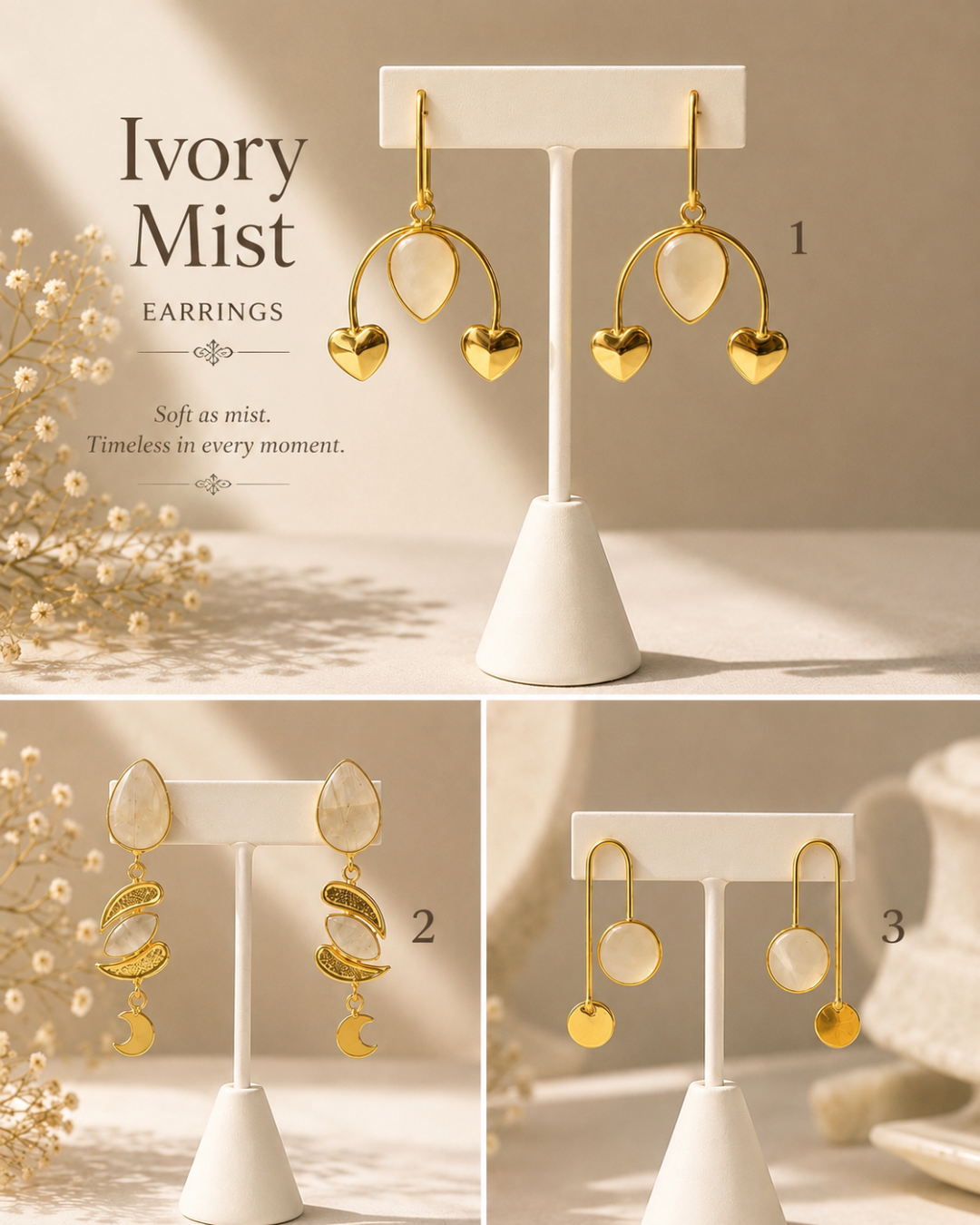 Ivory Mist Earrings