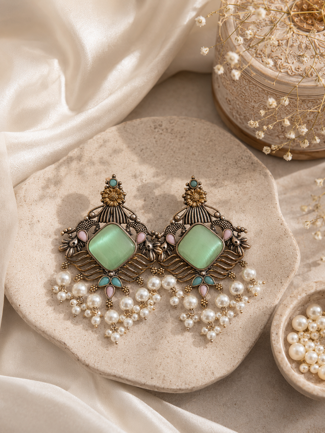Sunheri Bloom & Pankhuri Earrings