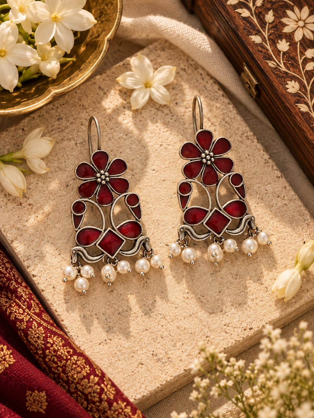 Rangmahal Enamel Earrings