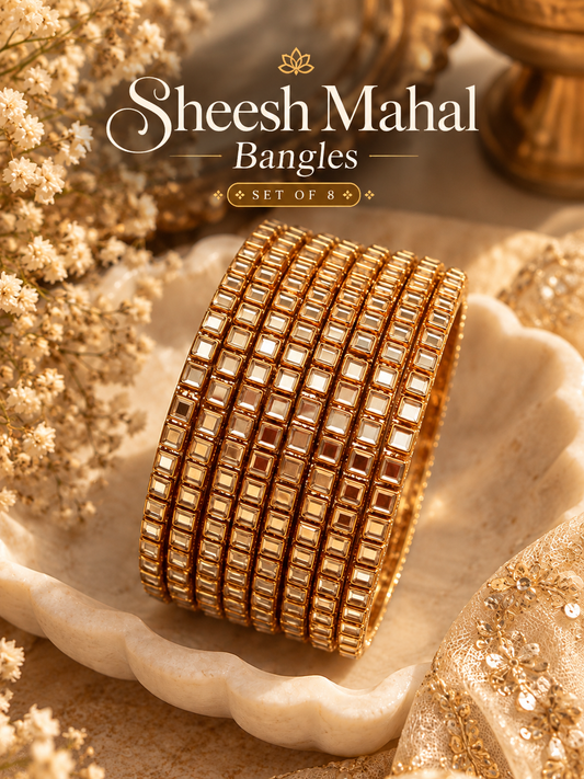 Sheesh Mahal Indian Gold Bangles & Bangle Stacks